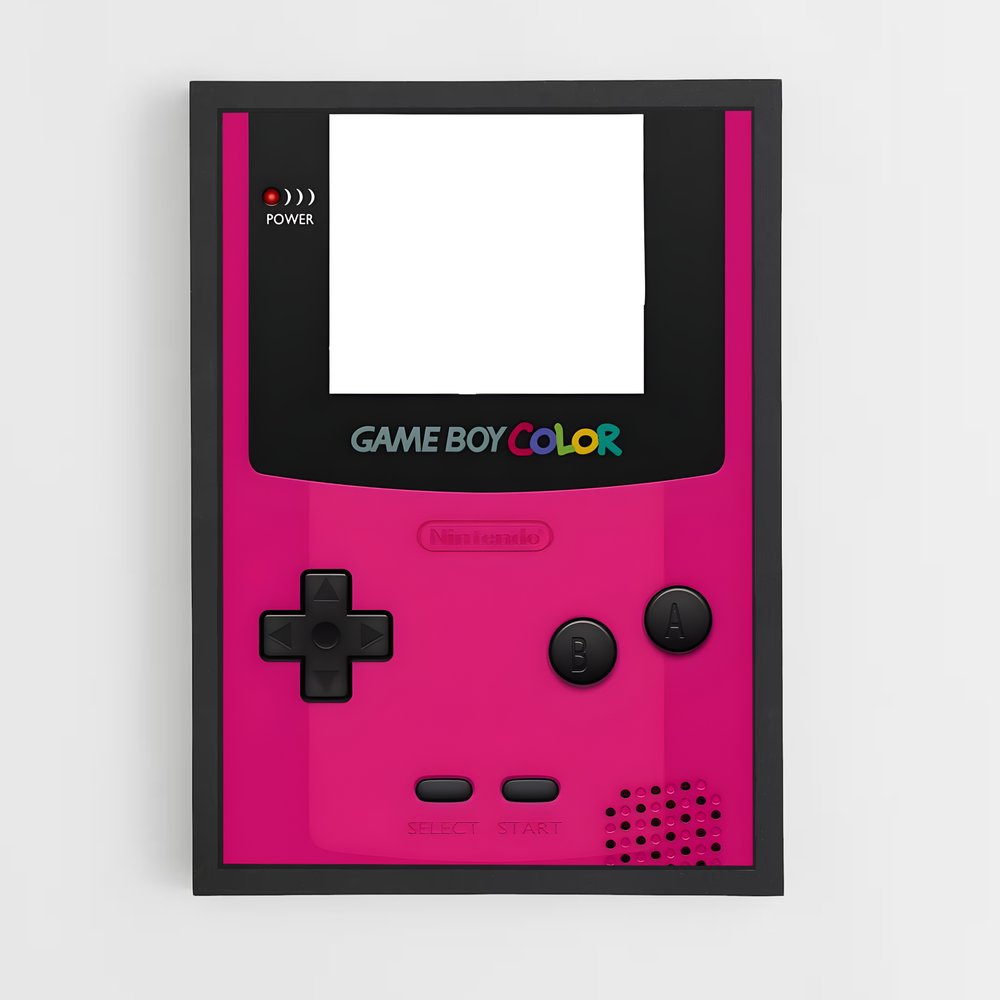 Poster Pink Power-Up – affiche Consoles (vue 2)